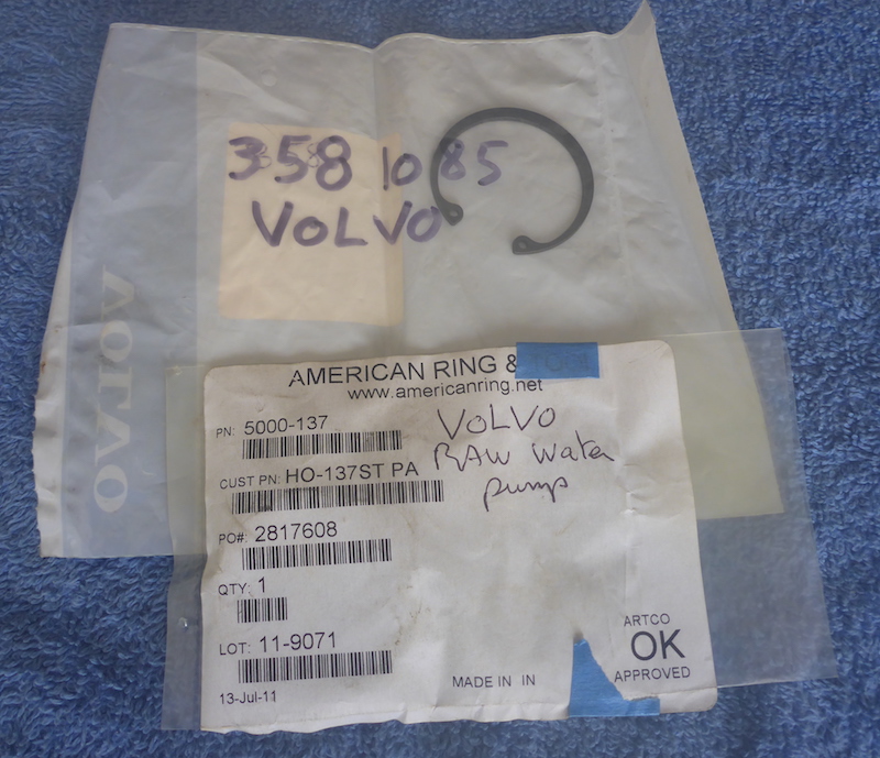  VVolvo 3581085 Circlip for raw water pump for sale SXM Saint Martin Sint Maarten